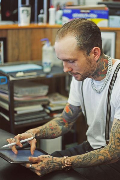 Baker, tattoo artist at East Main Ink, Bozeman, MT