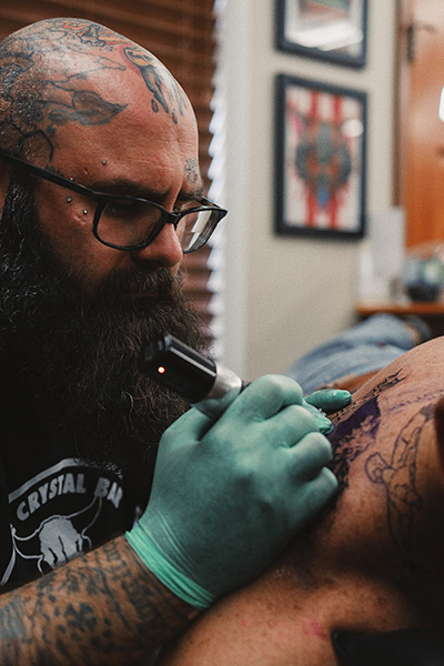 Dale, tattoo artist at East Main Ink, Bozeman, MT